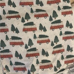 Copper Pearl bamboo swaddle Holiday Camper Van Print Top in Cream and Red